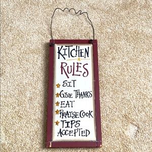 Super cute rustic kitchen sign,  wooden